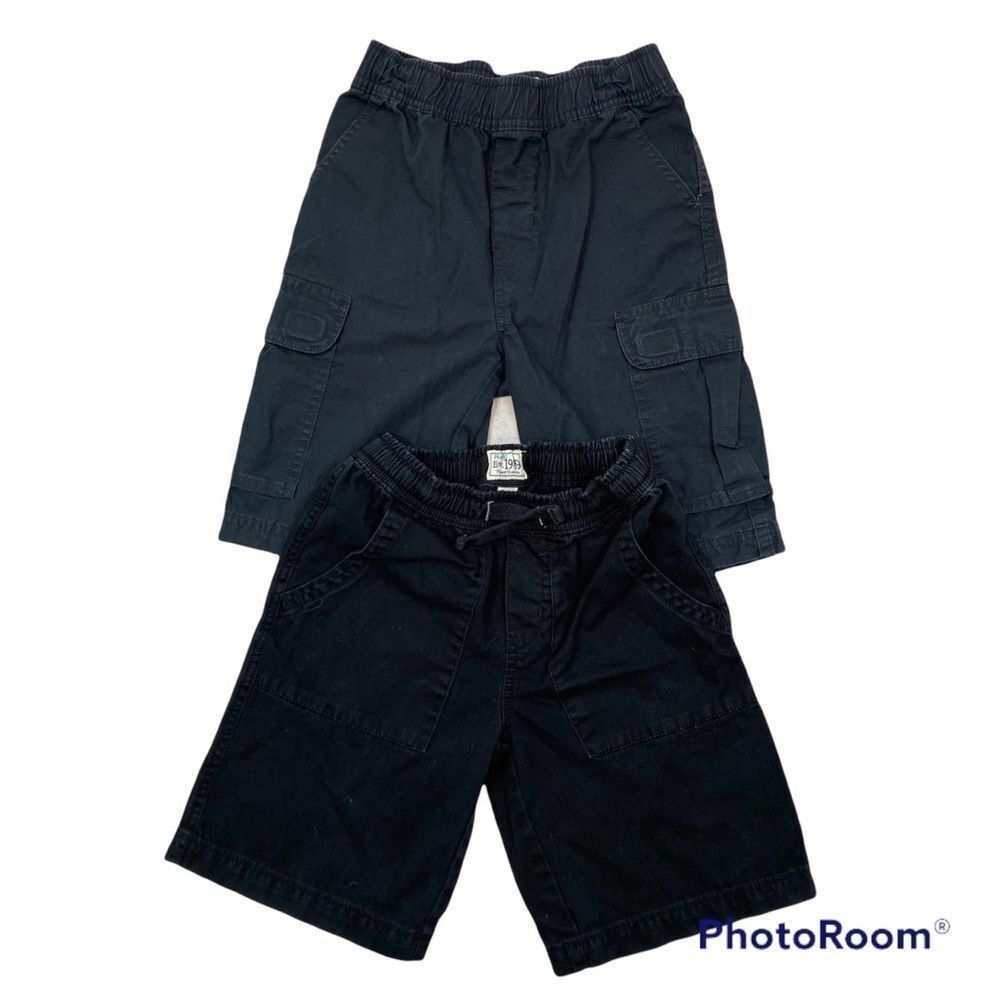 Lot of two Pairs of Boys Childrens Place Black Shorts Both Size‎ 7